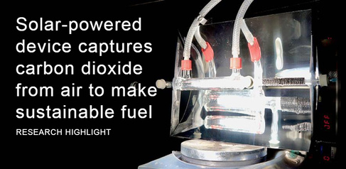 RESEARCH HIGHLIGHT - Solar-powered device captures carbon dioxide from air to make sustainable fuel