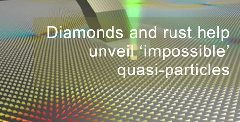 RESEARCH HIGHLIGHT - Diamonds and rust help unveil ‘impossible’ quasi-particles