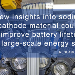Sodium-ion cathode material improvement to battery lifetime