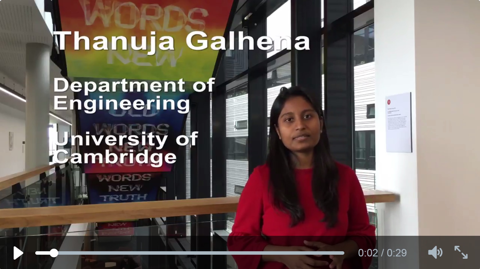 Thanuja Galhena Parliamentray Disruptice Innovation - Video and Media