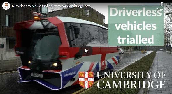 Driverless vehicles trialled on West Cambridge site
